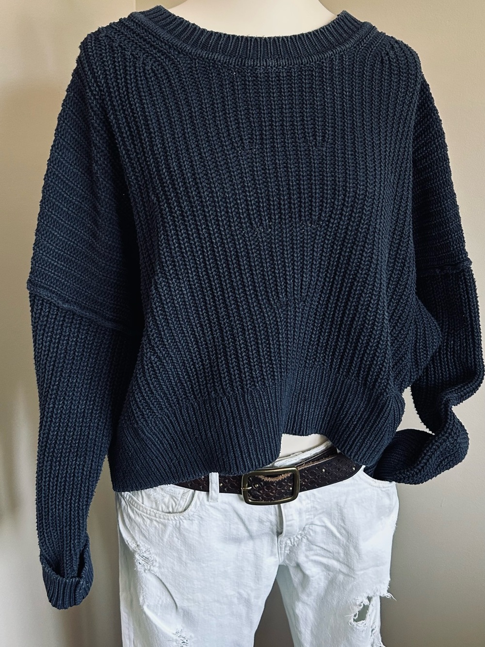 Banana Republic Navy Cotton Sweater